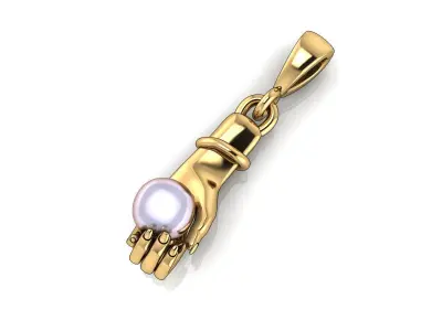 Pearl Pendant in Hand 3D print model
