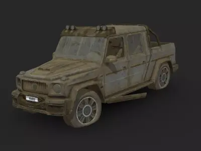 Abandoned Car - Brabus 800 Adventure Low-poly 3D model