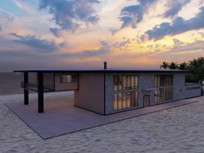 Casa Scene- Beach villa-Modern House 3D model