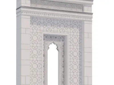 Arabic turkish islamic architectural element set 500 3D model
