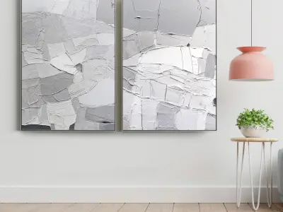 6 different Plaster Two Photo Frame  3D Model Collection