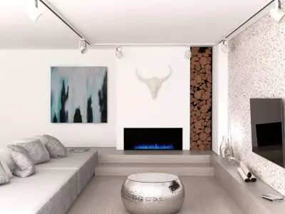 Living Room American Style 3D model