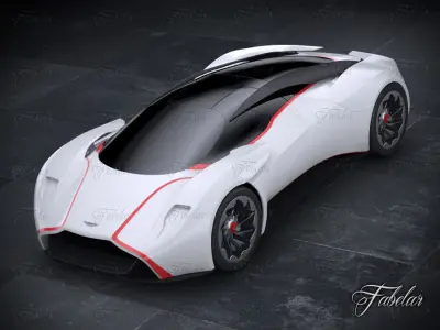 Aston Martin DP100 concept 3D model