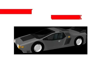 Sports Car Vector  Low-poly 3D model