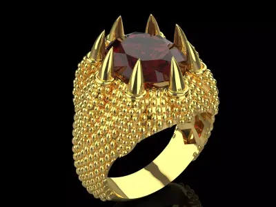 stl 3dm Ring Power and Glory in a Dragon-Inspired Design mr0280 3D print model