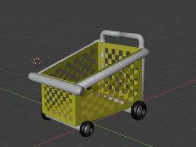 Shopping Cars Low-poly 3D model