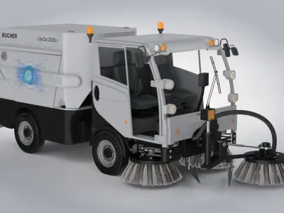 CityCat sweeper Low-poly 3D model