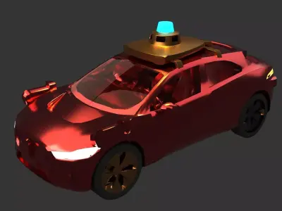 Waymo Autonomous Car  Low-poly 3D model