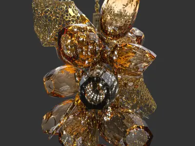 Britannica Chandelier Vertical 3D model