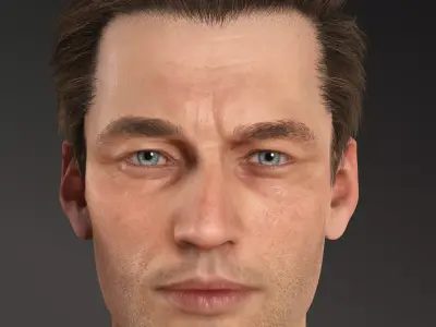 3D model with real unreal engine photographer man Low-poly 3D model