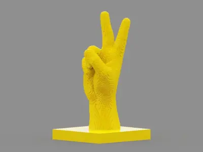 Sculpture Hand Victory 3D model
