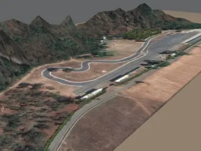 8 Speed Racing Circuit PakChong Khaoyai 3D model