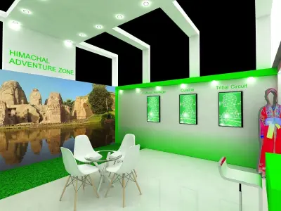 6 mtr x 6mtr one side open exhibition stand 3D print model