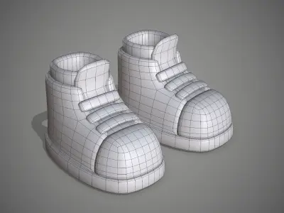 Shoes Cartoon Low-poly 3D model