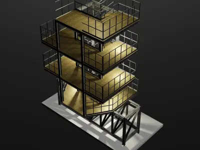 Industrial building 006 3D model