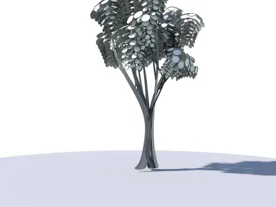 Cartoon tree S2Bv2 Low-poly 3D model