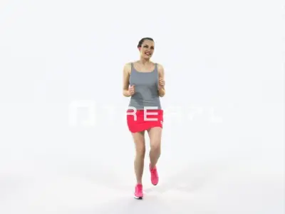 Dream 02L Running Jogging Sports Woman Low-poly 3D model
