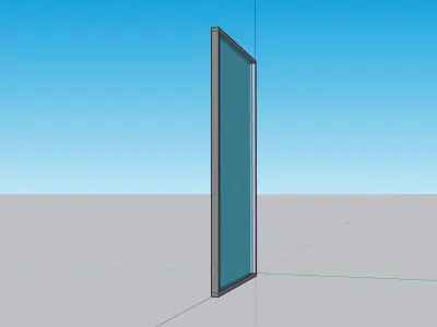 Mirror glass door Free 3D model