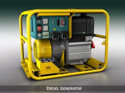 Diesel generator 3D model