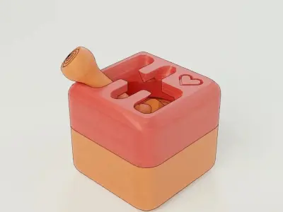 Stickshift Keychain Fidget 3D print model