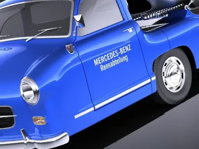 Mercedes Renntransporter Combo 1954 VRAY 3D model