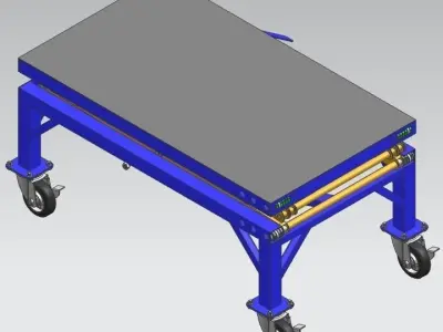 Scissor Lift Table Powered  by Hydraulic jack  3D model