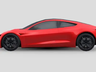 Tesla Roadster 2020 Low-poly 3D model