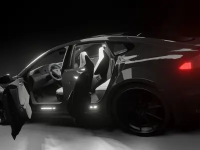 tesla model s 3d model car model Low-poly 3D model