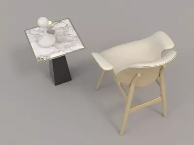 Modern Coffee Table and Chair 3D model