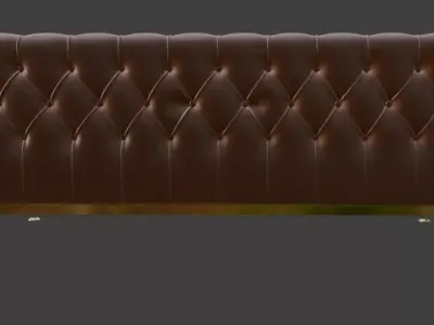 Luxury Tufted Leather Sofa 3D Model 3D model