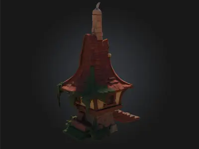 Enchanted Cottage  Whimsy Dwelling of Magic and Mystery 3D model