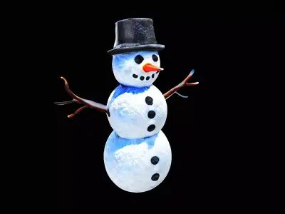 happy snowman 3D model