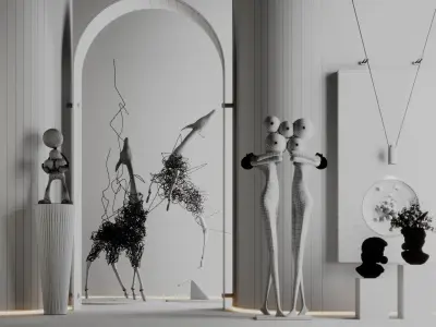 Decoration set 01 3D model