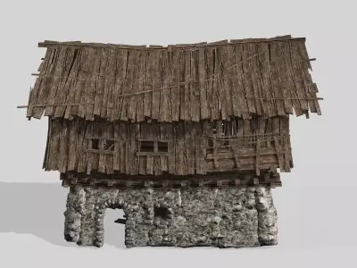 Thatch Hut House 10 For Games and Films 3D Model Low-poly 3D model