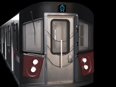 Subway car R142 Low-poly 3D model