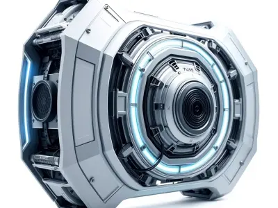 Futuristic Engine Core model pack Low-poly 3D model