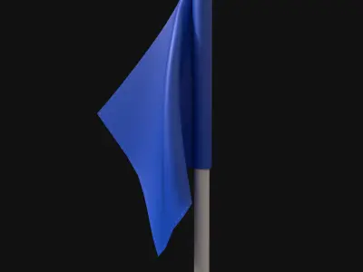 Corner Flag Low-poly 3D model
