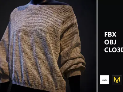 Sweater Marvelous Designer 3D model