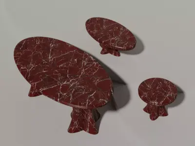 Aureon Marble Set Low-poly 3D model