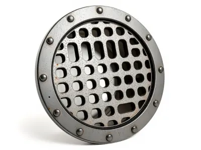 Industrial Drain Manhole Lattice Model Pack Low-poly 3D model
