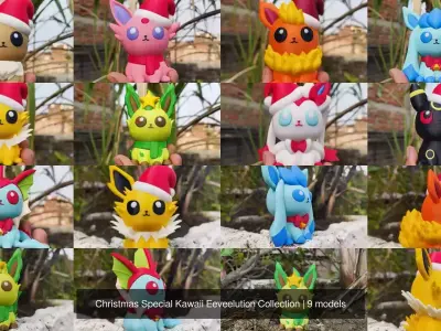 Christmas Special Kawaii Eeveelution Collection