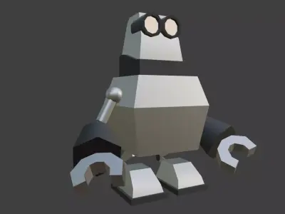 Cartoon Robot 03 of 05 Low-poly 3D model