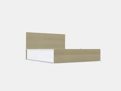 MALM Ottoman Bed 4 Low-poly 3D model