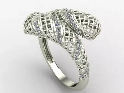 Two Head Women Ring 3DM Womens Ring 3d models 3D print model 3D print model 2