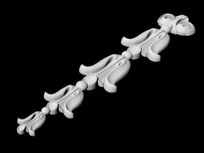 Central decor ornament for furniture 3D model 100