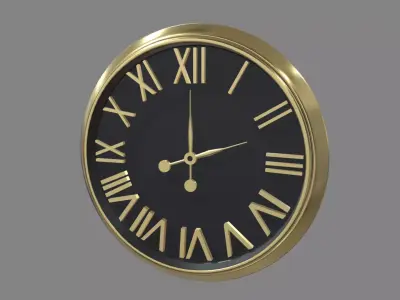 Modern Luxury Clock 01 Low-poly 3D model