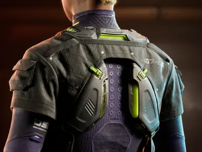 Sasha Stride Realtime Sci-fi Character - Rigged Low-poly 3D model