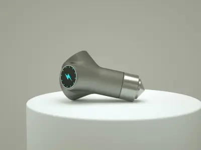Car cigarette lighter 3D model