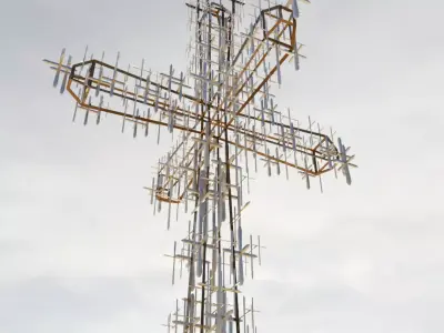  Cross monument 3D model