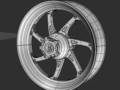 motorcycle wheels oz racing 3D model